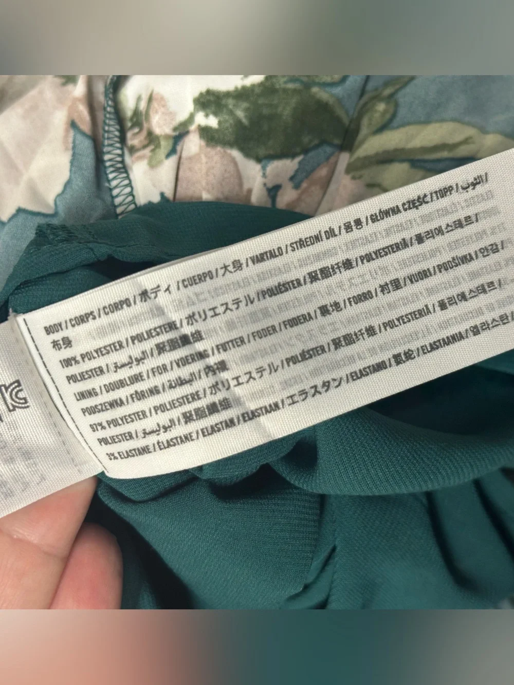 Abercrombie & Fitch Floral Tiered Ruffle Midi Dress Teal XS Petite NWT